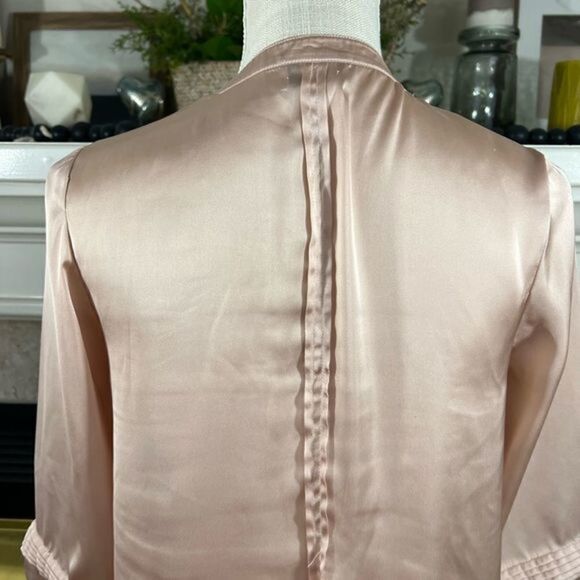 H&m Light Satin Blush Prairie Style Dress - Picture 6 of 14